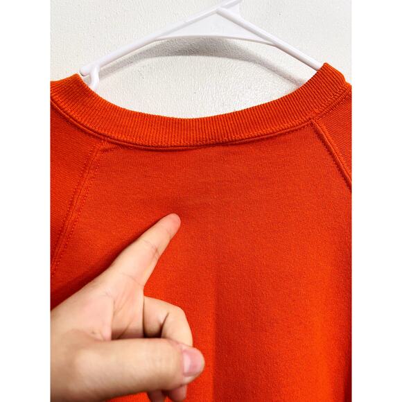 Vintage Handmade Jerzees Fall Halloween Leaves Orange Grandma Sweater Size XL - Picture 6 of 6